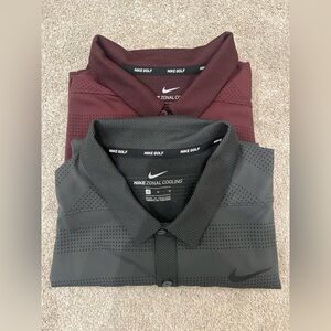 Nike Golf Polo Bundle - Burgundy and Charcoal